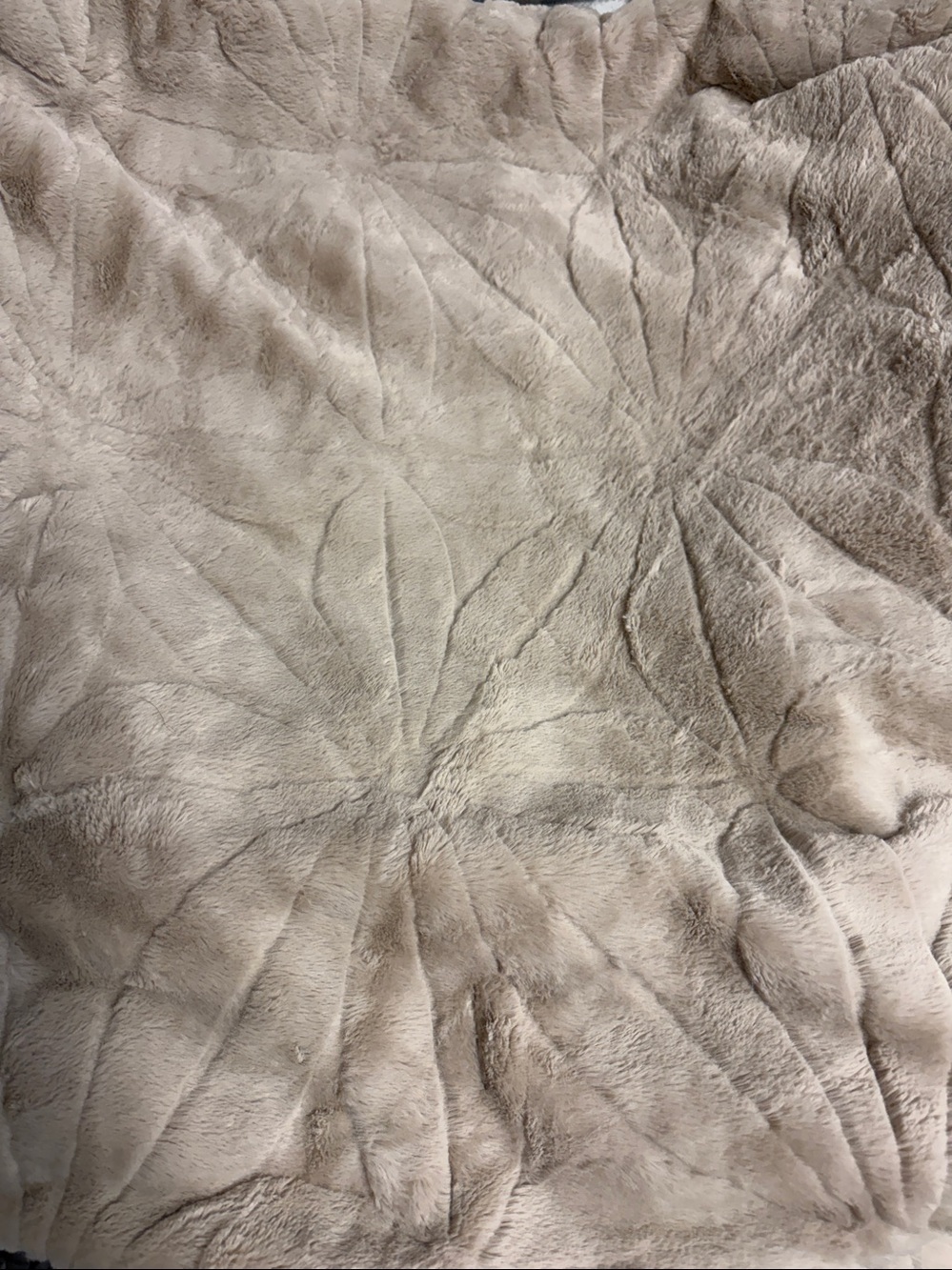 Plush Faux Fur King comforter & 2 shams - reversible Cream